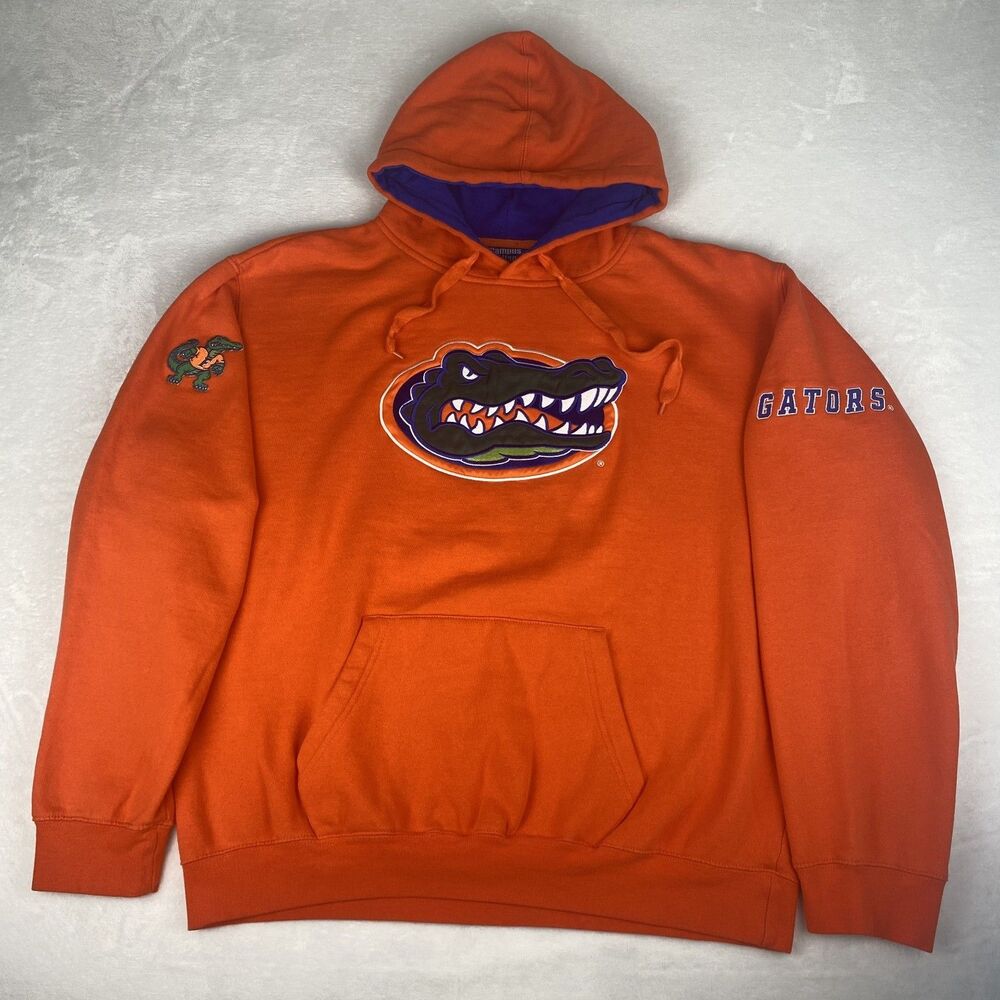 Campus Heritage Florida Gators Sweater Adult Extra Large Orange Logo Hoodie